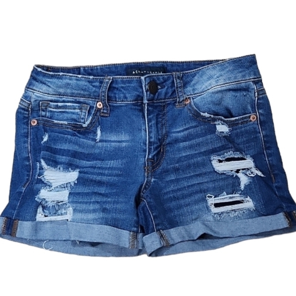 Aeropostale Distressed Jean Shorts